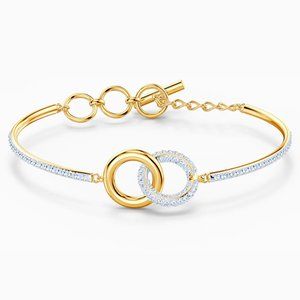 SWAROVKSI STONE BANGLE GOLD COLOR